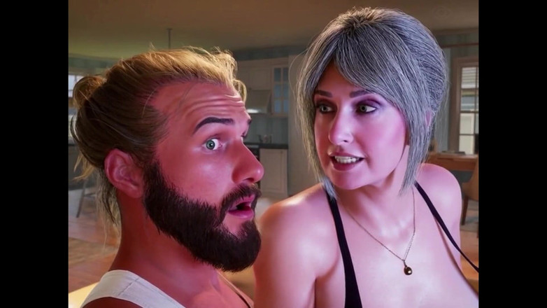 Denis animation: Jovem operária de fábrica e sessenta anos, cheia de peitos...