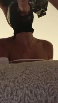 Bound and Hooded with Pantyhose and Heels, I Have My Mouth Fucked for 20 Minutes with Oral Creampie