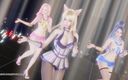 3D-Hentai Games: [mmd] wjsn chocome - hmph! ahri kaisa seraphine сексуальний стриптиз танцювальна ліга Легенд, хентай без цензури