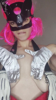 Indulge in My Pleasure as I Masturbate with My Kitty Mask and Big Tits