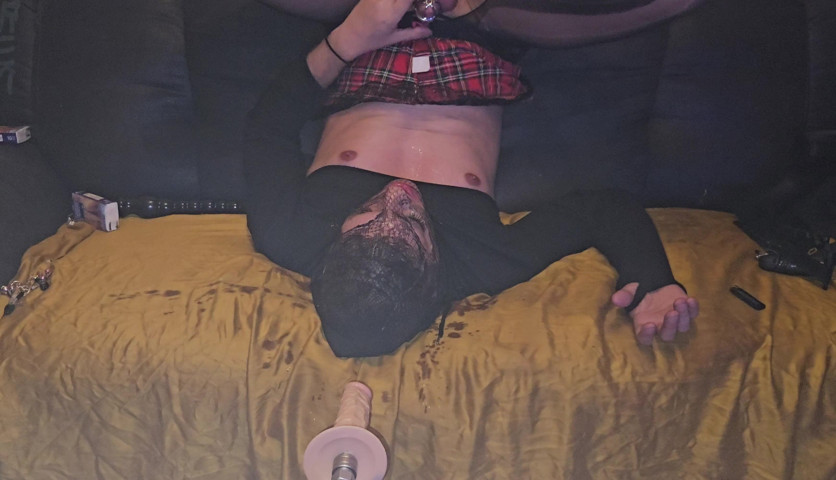 Sissy Slave Face Fuck and Piss (Bound sissy)