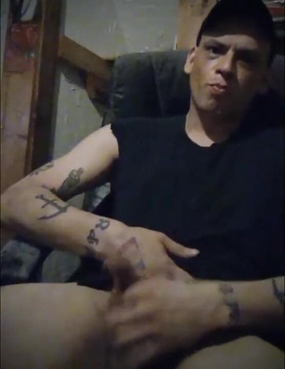Satan Dahling: Blue jerkin his big Mexican dick