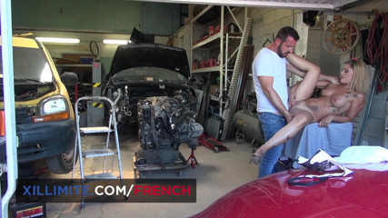 Made In France: Lola Candy offers her ass to the mechanic guy