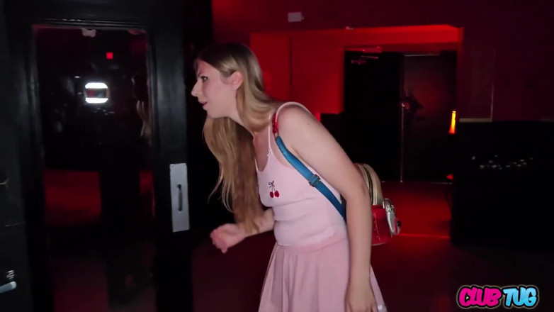 Club Tug: Innocent Winter Flynn Jerks in Adult Theater!