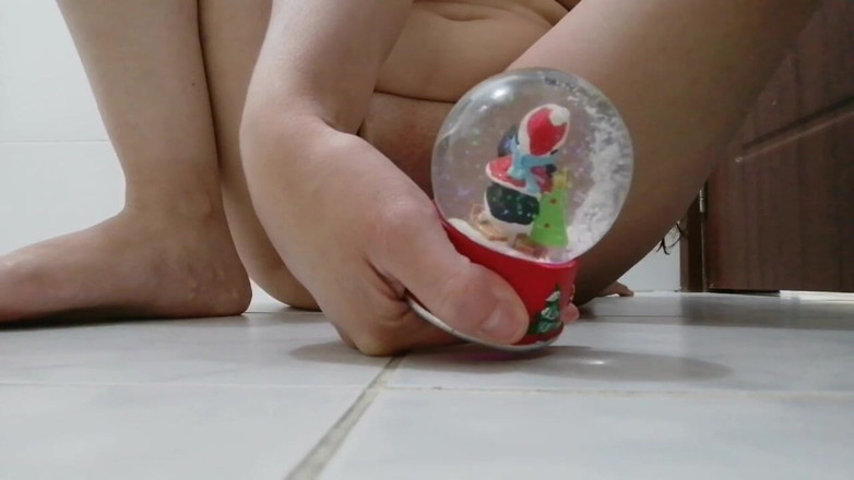 BDSM Kinky Play: Schneekugel-masturbation