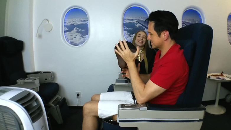 Foot Girls: Stewardess feet smelling and licking in air plane!