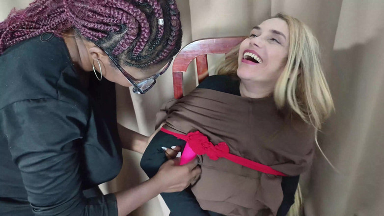 Angel Big B: Making the Blonde Almost Herself From so Many Tickles in...