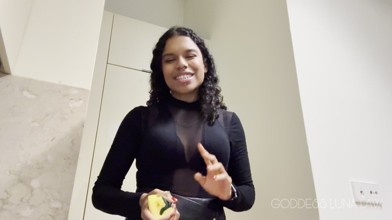 Goddess Luna Law: Instruksi CBT - Item Dapur - Dewi Femdom Ebony Luna Law