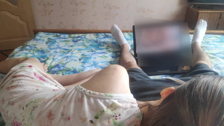 Sasha Green: Masturbates and sucks dick to stepbrother while watching porn