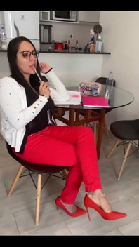 Hot Sexy Teacher Makes You Sniff Her Feet for Not Making Your Homework