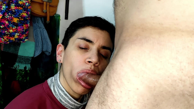 TheArtOfCum: Quickie! Blowjob und sperma mundvoll, spermaspiel und schlucken