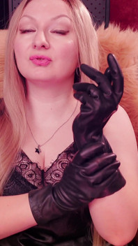 Asmr: Black Work Gloves. Arya Grander