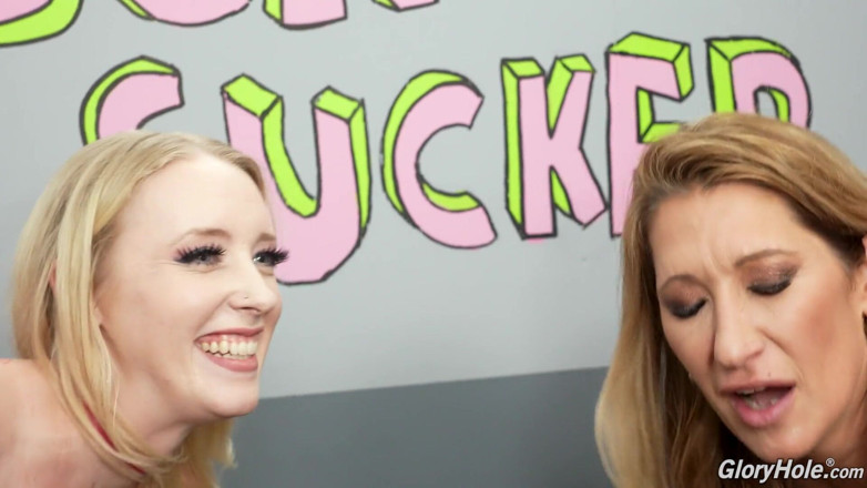 Gloryhole: BBC slut Marilyn Johnson takes her stepmom Sloan Rider to...