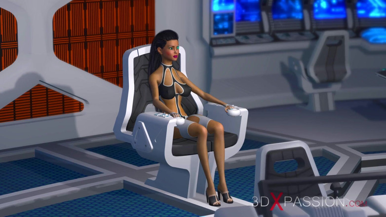 3dxpassion-transgender: เซ็กซ์ร้อนแรงในสถานีอวกาศ! หุ่นยนต์สาวเย็ดกับสาวผมบลอนด์ตัวเล็ก