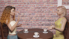 3D Cartoon Porn: My Dorm 223 - Adjö Kyss av Olivia och Betty to Mark