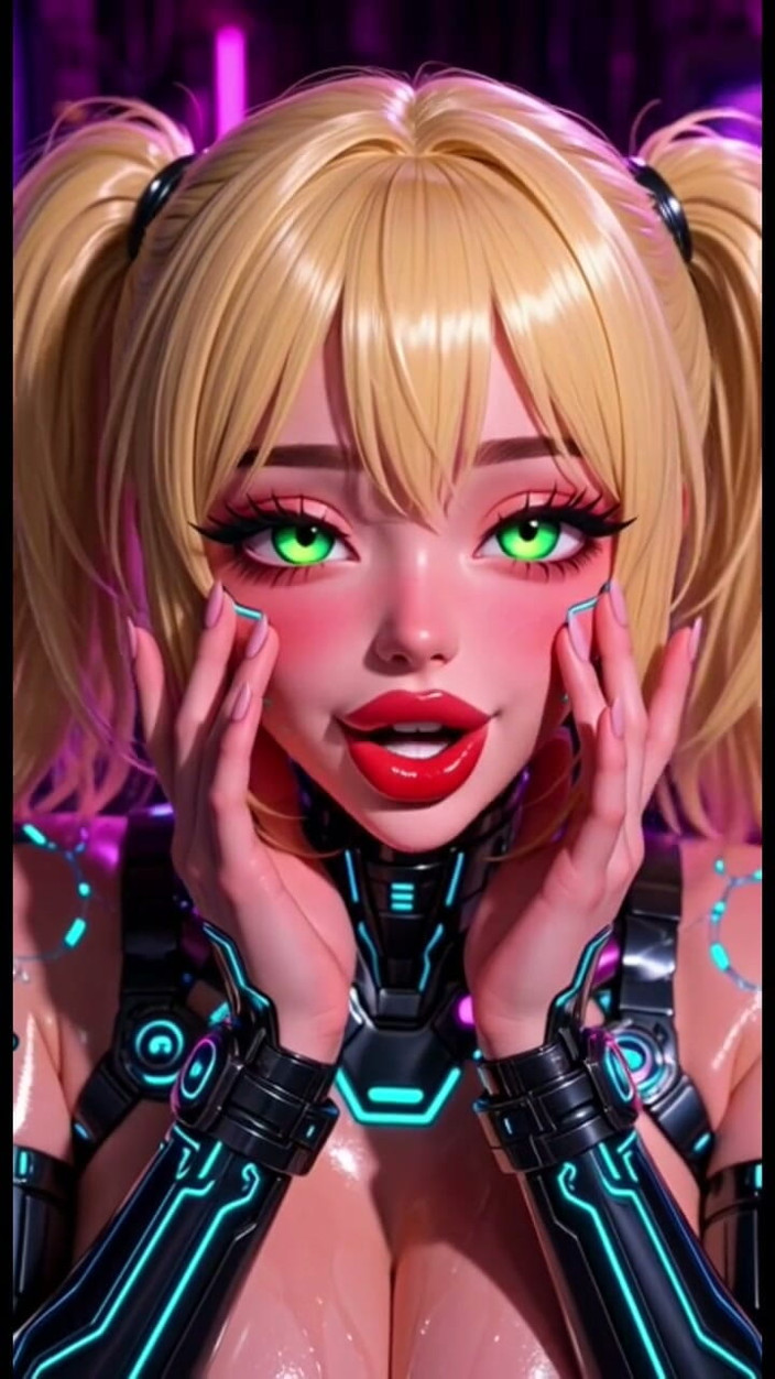 Hot girl dancing: Cyberpunk - ตลกนมน่ารัก, ai animation