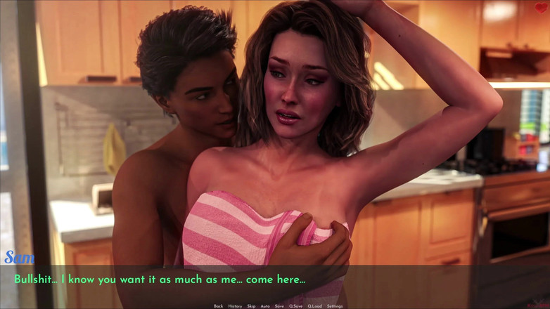 Porngame201: Manželka a nevlastní matka skutečně šukají Ellie při sledování Sama, jak šuká...