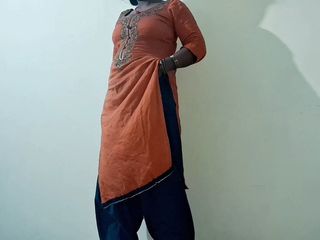 Raj pallvi: Huge Boobs Indian MILF Strips to Stepson