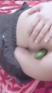 Desi Village Boy Eating His Own Cum and Inserted a Big Cucumber in His Big Ass