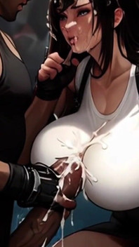 Tifa Gets Tittyfucked on the Midgar Train
