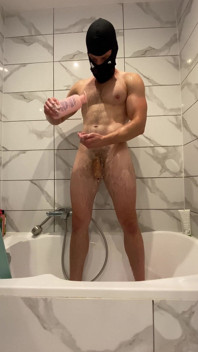 Cool Guy Jerked off in Foam