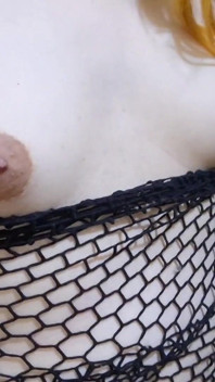 Cute Tgirl with a Big Bulge and Puffy Nipples Milks Her Tits and Slap Them so Hard