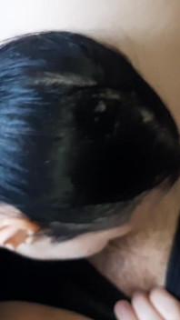 My Girlfriend Hot and Passionately Licks My Hairy Pussy