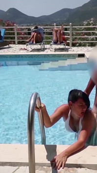 Public! Fucked at the Hotel Pool!