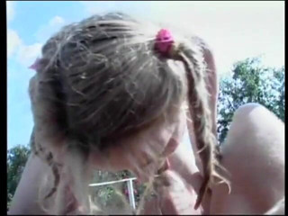 Size Matters: Sexy slut gives bj by the pool and takes facial...