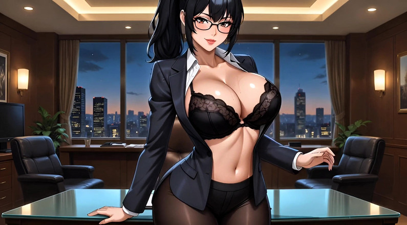 Stories&Anime: Krachtige ceo ontspant na bestuursvergadering - intens solo-orgasme op kantoor