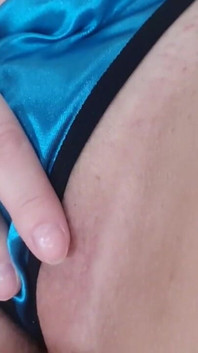 This Pussy Against This Satin Thong Feels so Good, It's Makes My Pussy Juice Seep Through Them I Get That Wet