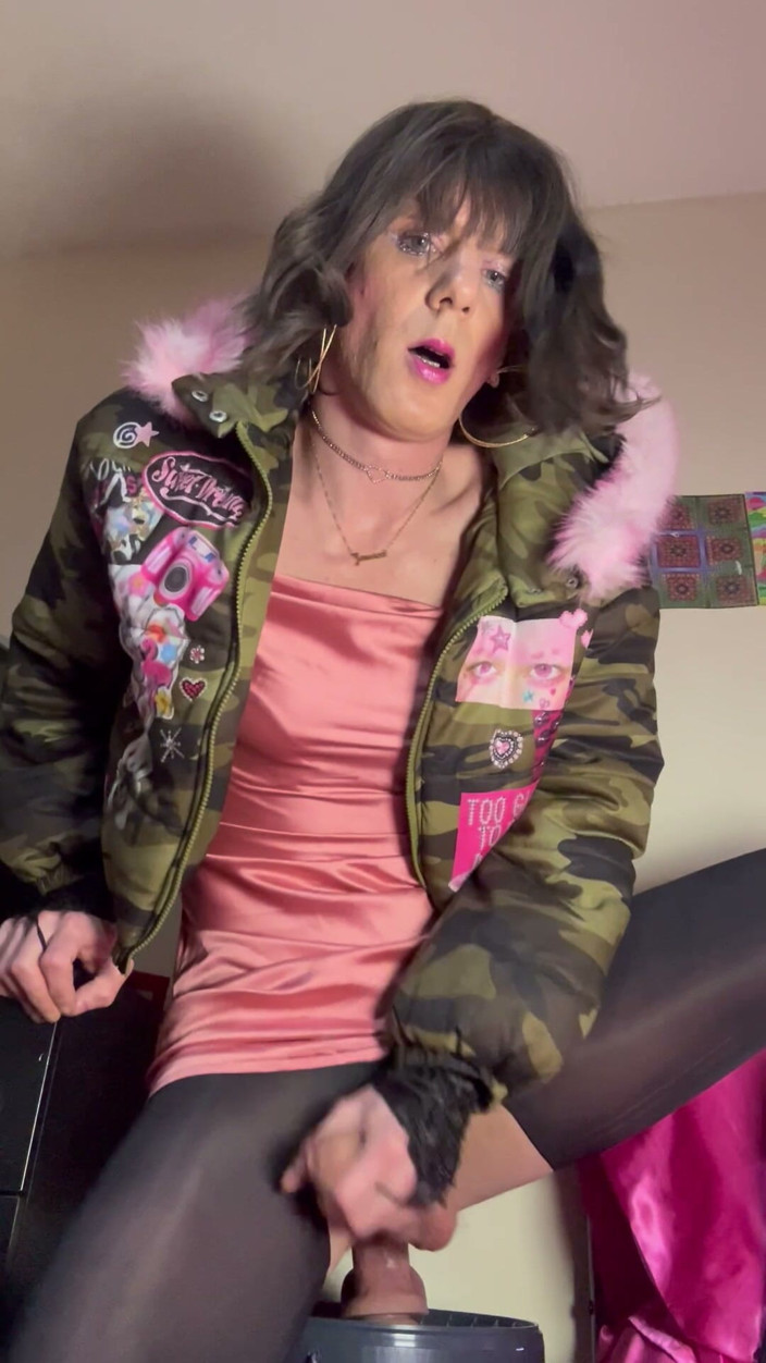 Jessica silk: Jess seide reitet dildo