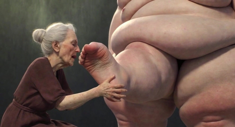 YOUR BEST FANTASY: 90 Year Old Granny Sucking Obese SSBBW Toes - Extremely Horny...