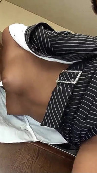 Secretary Asian teen fucked in office by colleague to orgasm in lunch break