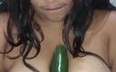Couple sex nasty: Hot Moroccan Wife Playing with a Cucumber and Lovense
