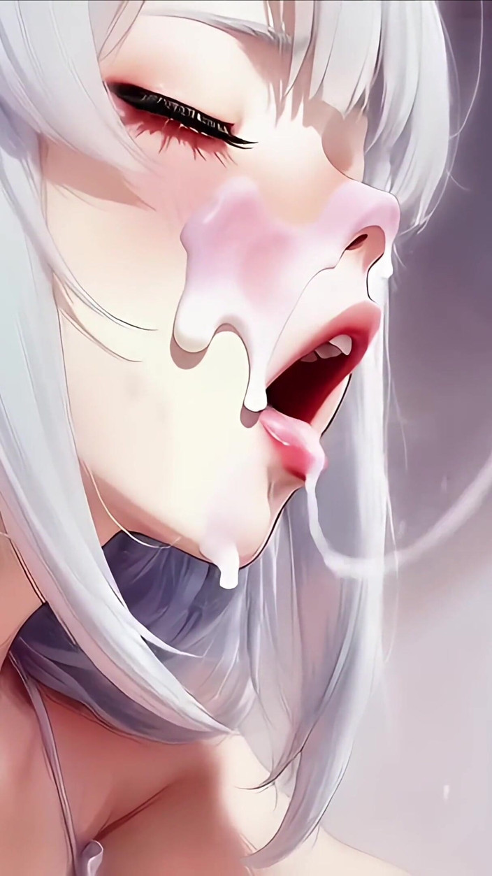 Shoutzi Anime Hentai3D Uncensored: Міра повернулася, гаремна дівчина з білим волоссям, анальна пастушка, потім раком, переповнювання обличчя, 4k120