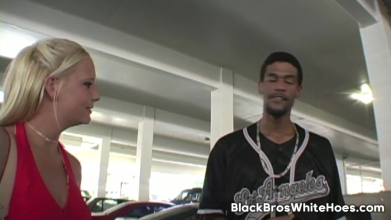 Black Bros White Hoes: Blonde Pornstar Elizabeth Del Mar Fucks a Big Black Cock