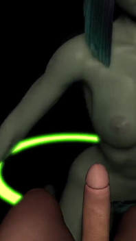 POV robô menina strip provocação