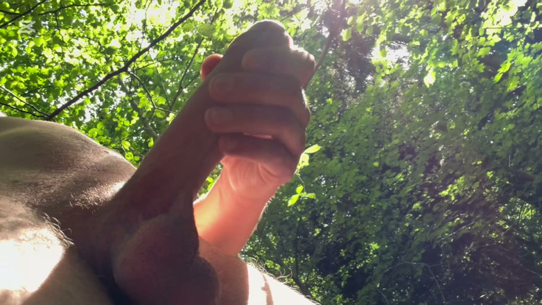 Daddys Legacy: Tânăr se masturbează riscant în pădure la un ejacul masiv