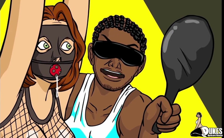 Dukes Hardcore Honeys: Мачуха відлупцьована, а потім відтрахана чорним членом тінки