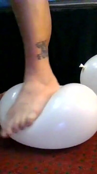 White Flip Flops Pop White Balloons
