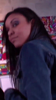 Virgin teen Jaslin Diaz a Latina slut with a smooth pussy and sexy tattoos loves to get filled with hot cum