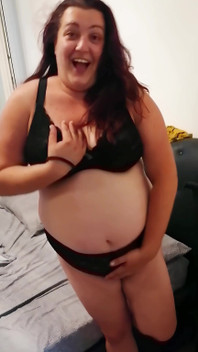 Posing in Black Bra and Panties