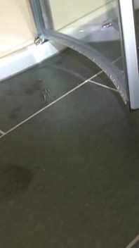 Shower after making his cock cum