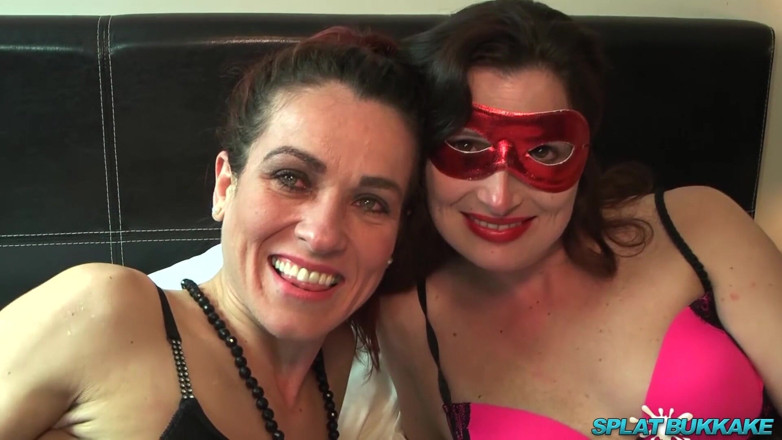100% Amateur Gangbang and Bukkake from the UK!: Gangbang Fucking with MILFs Monica and Alice 1