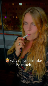 Smoking at My Balcony Smoking a Marlboro Red 100s