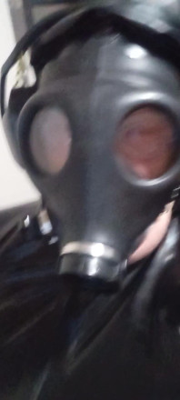 Gasmask Latex Tracksuit Cum