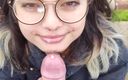 White wolf VIP: Outdoor Blowjob with Cumshot on White Moon&amp;#039;s Face