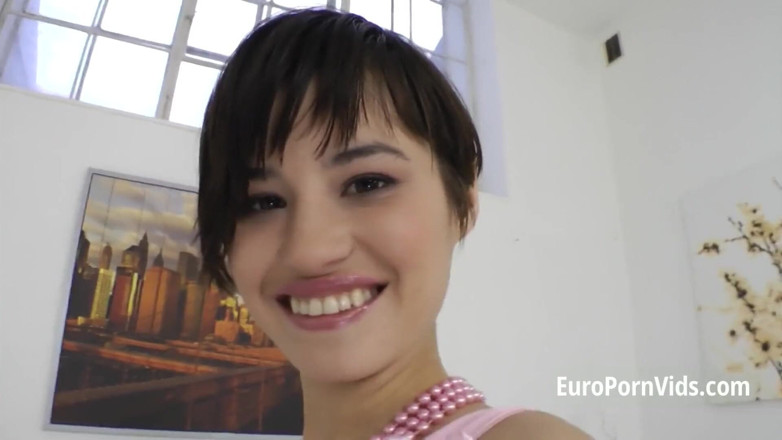 European fresh porn: Flat-chested, skinny slut ass fucked with fat dick