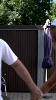 Hot outdoor fuck with nanny and one huge cock